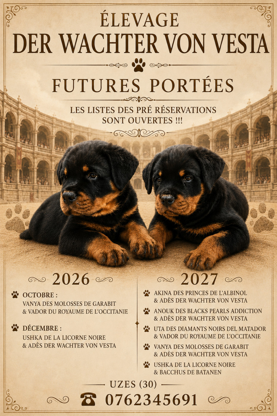 Portée à venir